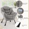 Costway Large Lazy Chair with Cozy Head Pillow Stylish Tufted Back & Seat Armrests Beige/Gray/Pink